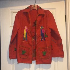 Antique vintage 1940s Mexican souvenir jacket
